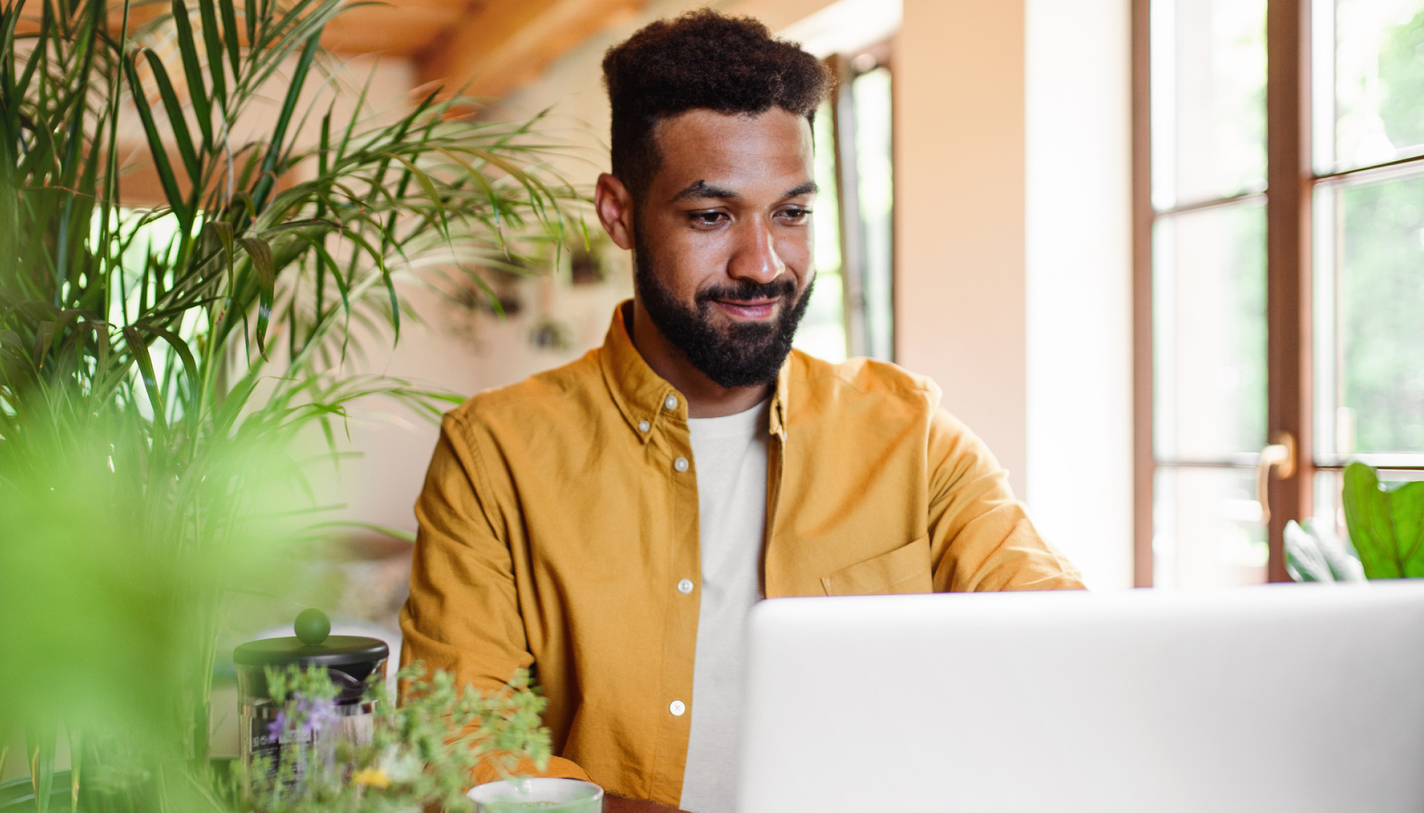 A participant thriving at their new workplace