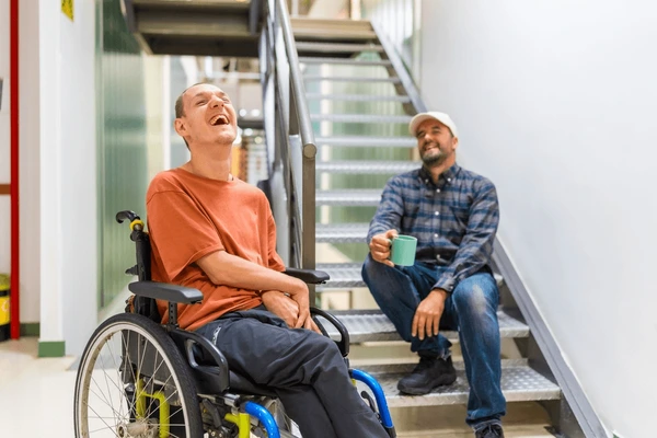 Therapist working with a participant